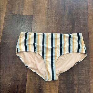Albion Fit Striped Swim Bottoms Size Medium
